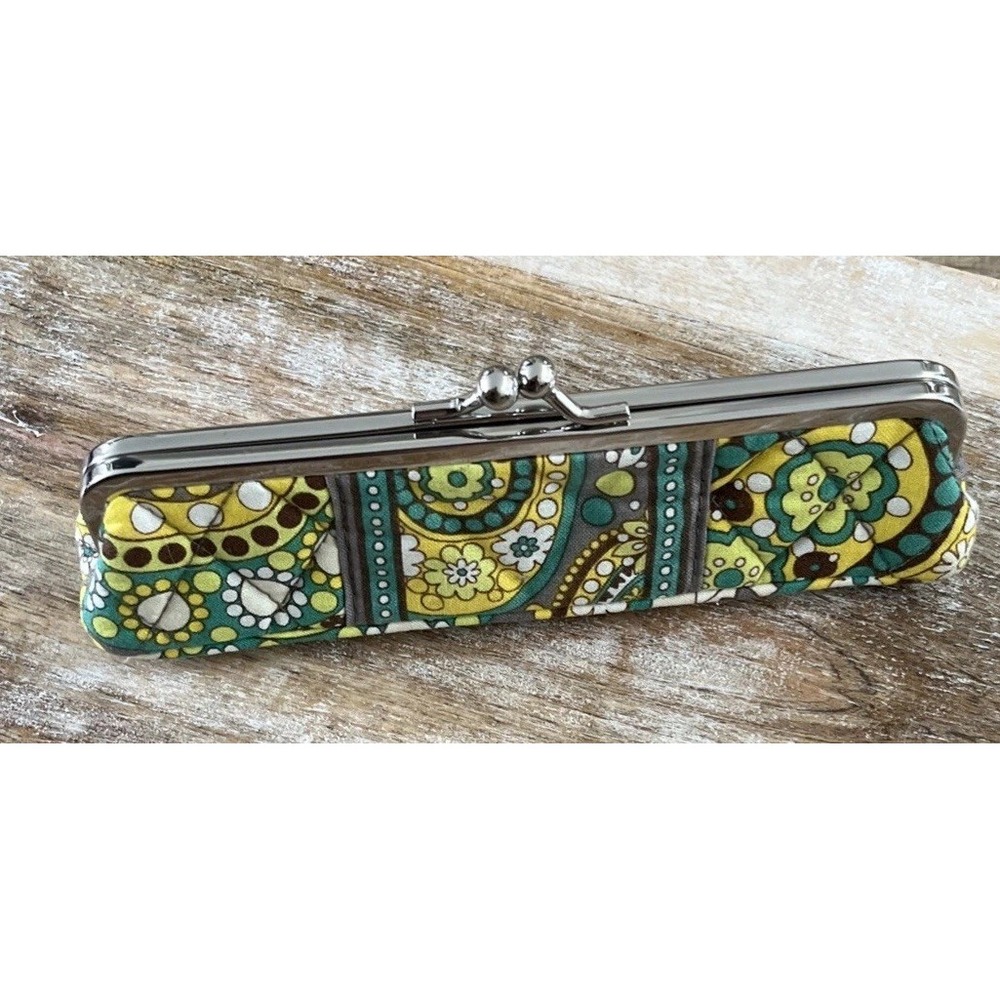 Vera Bradley Pink Floral Lipstick Pencil Case Kisslock